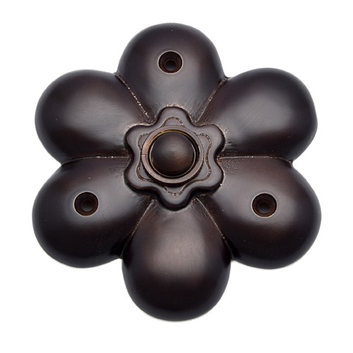 Decorative Flower Silicon Bronze Bell Push